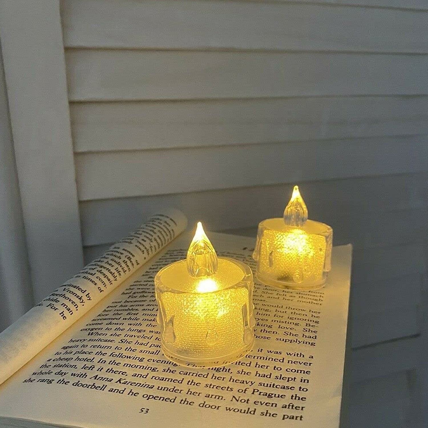 12 Pcs Flameless and Smokeless Decorative Acrylic Candles Transparent Led Tea Light Candle for Gifting, House, Diwali, Christmas, Festival, Events Decor Candles 12 Pcs Flameless and Smokeless Decorative Acrylic Candles Transparent Led Tea Light Candle for Gifting, House, Diwali, Christmas, Festival, Events Decor Candles